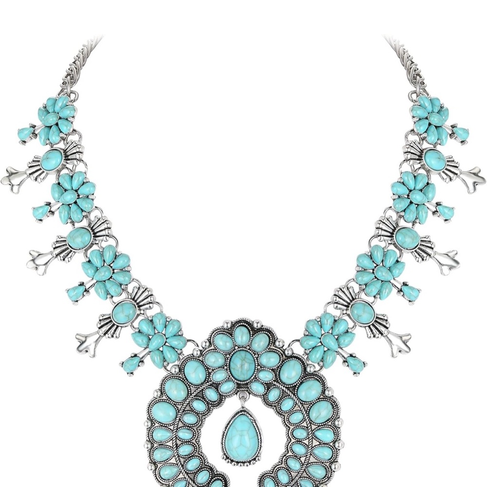 Flyonce Bohemian Turquoise Necklace